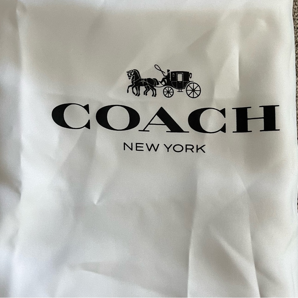 Coach Purse Drawstring Dustbag 20x24, 15x24 inches White Logo Carriage EST 1941 - Picture 6 of 12